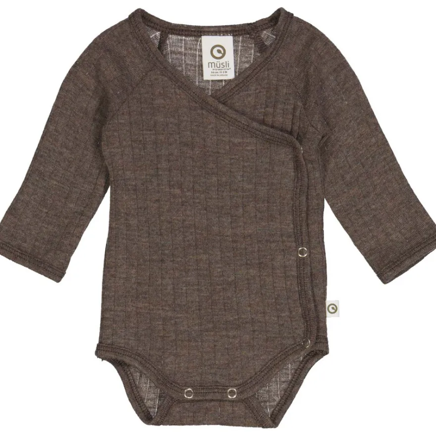 Långärmad Body Woolly - Walnut Melange