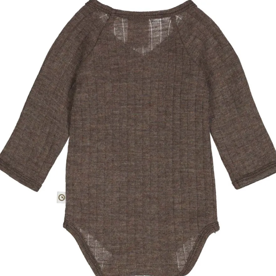 Långärmad Body Woolly - Walnut Melange