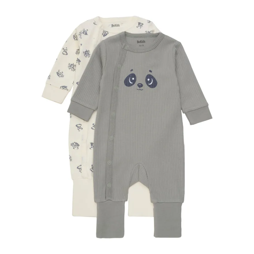 Långärmad Jumpsuit 2-pack - Forest Fog