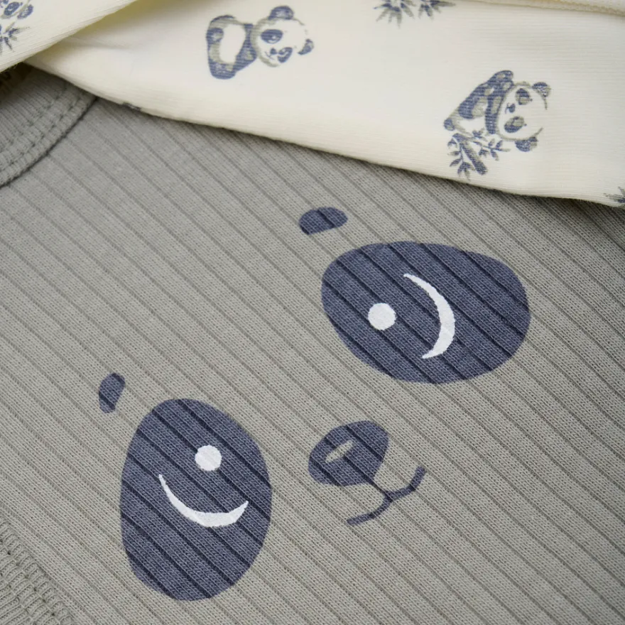 Långärmad Jumpsuit 2-pack - Forest Fog