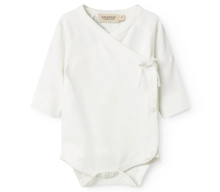 Långärmad Omlottbody Belita - Gentle White