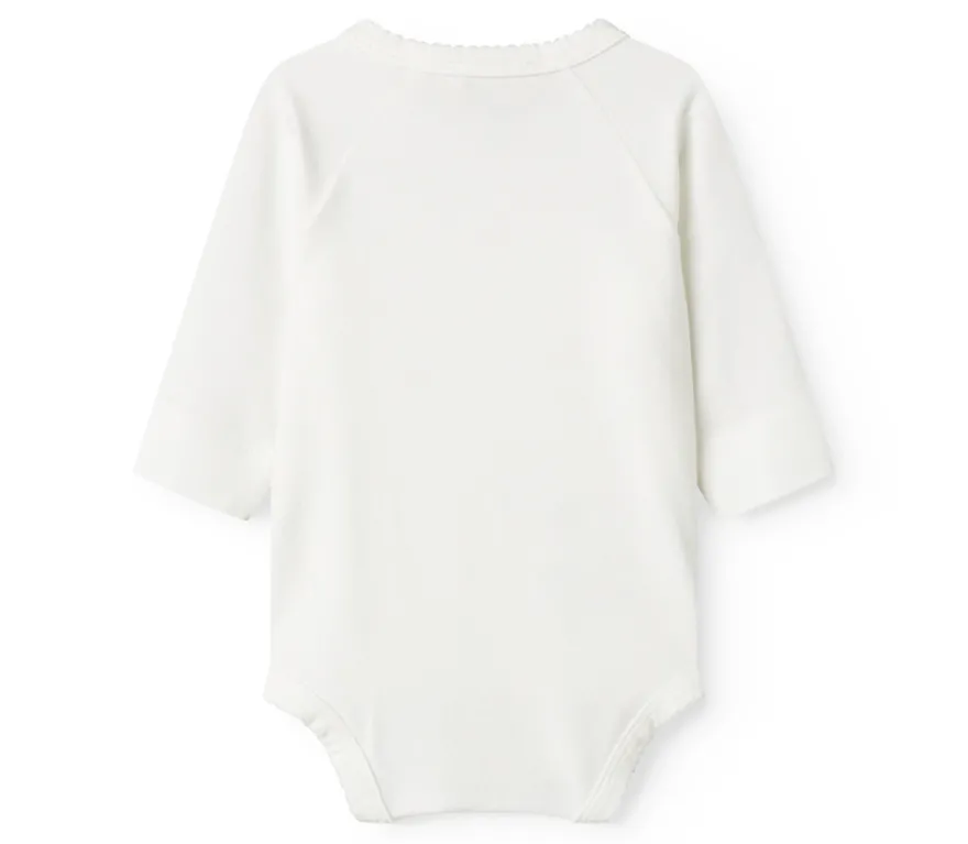 Långärmad Omlottbody Belita - Gentle White