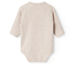 Långärmad Omlottbody Belita - Light Beige Melange