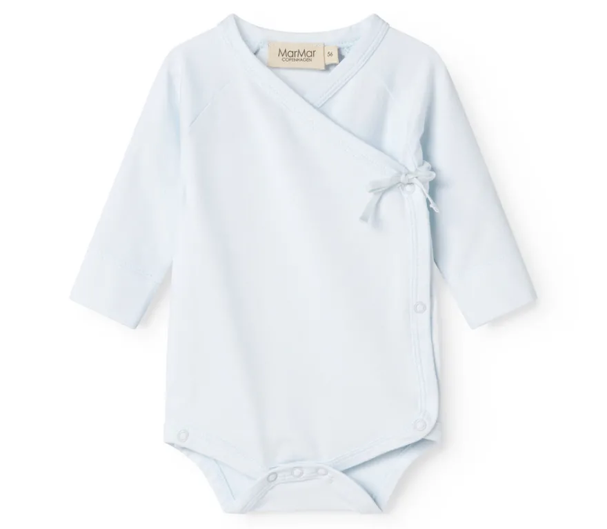 Långärmad Omlottbody Belita - Light Blue