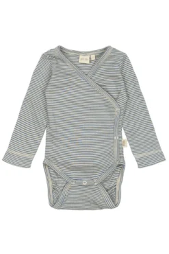 Långärmad Omlottbody Dian - True Navy/Dark Off White