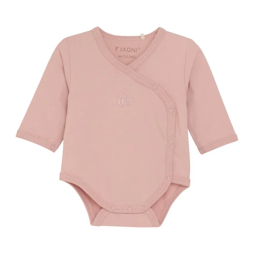Långärmad Omlottbody - Pale Mauve