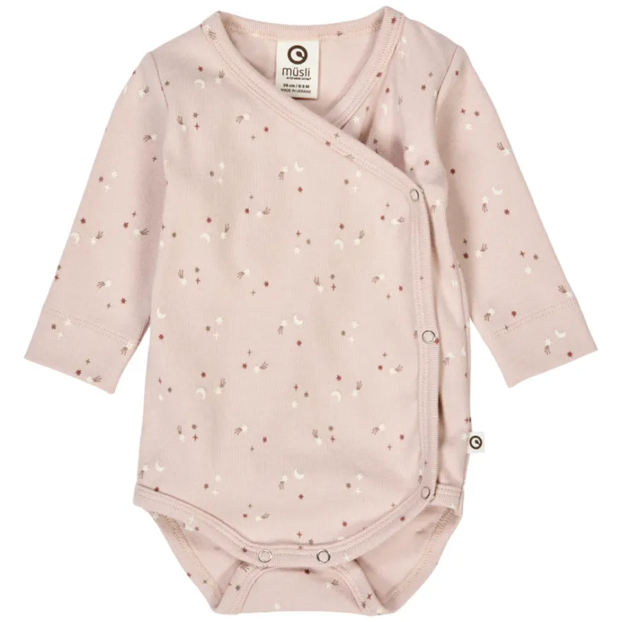 Långärmad Omlottbody Stars Rib - Nightingale/ Walnut/ Daydream