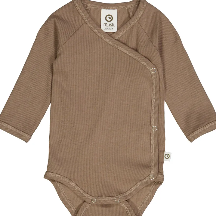 Långärmad Omlottbody - Walnut
