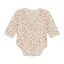 Långärmad Wrap Body m. Tryck - Pale Mauve