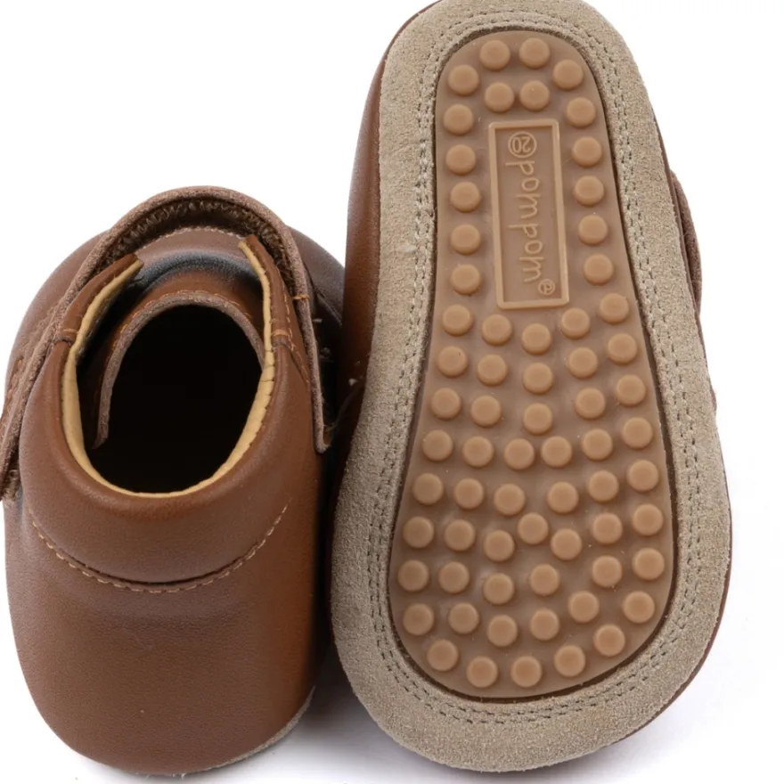 Lära-gå-skor Velcro - Camel