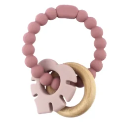 Magni Bitring Blad & Träring Silikon - Pink