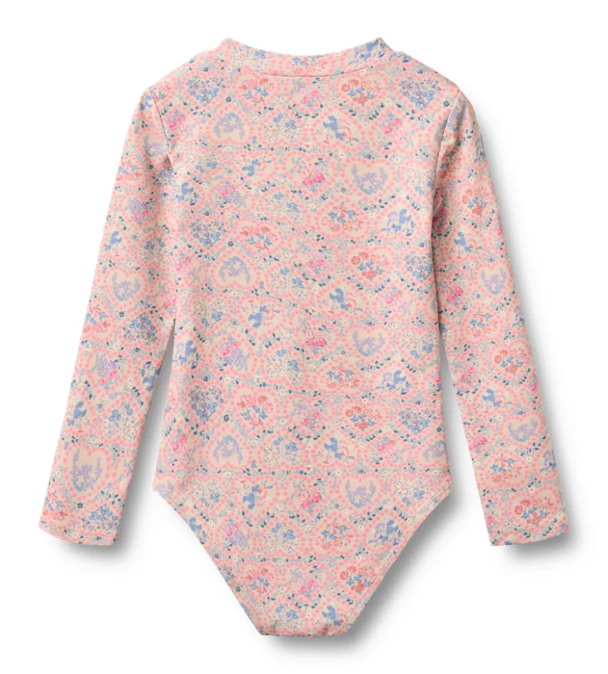Margot Baddräkt - Pink Heart Flowers