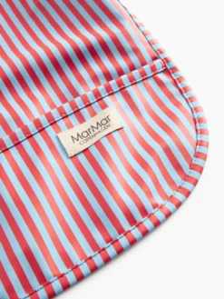 MarMar Copenhagen Apron Långärmad Haklapp - Blue Red Stripes