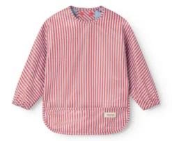 MarMar Copenhagen Apron Långärmad Haklapp - Blue Red Stripes