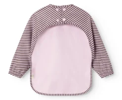 MarMar Copenhagen Apron Långärmad Haklapp - Pink Brown Stripes