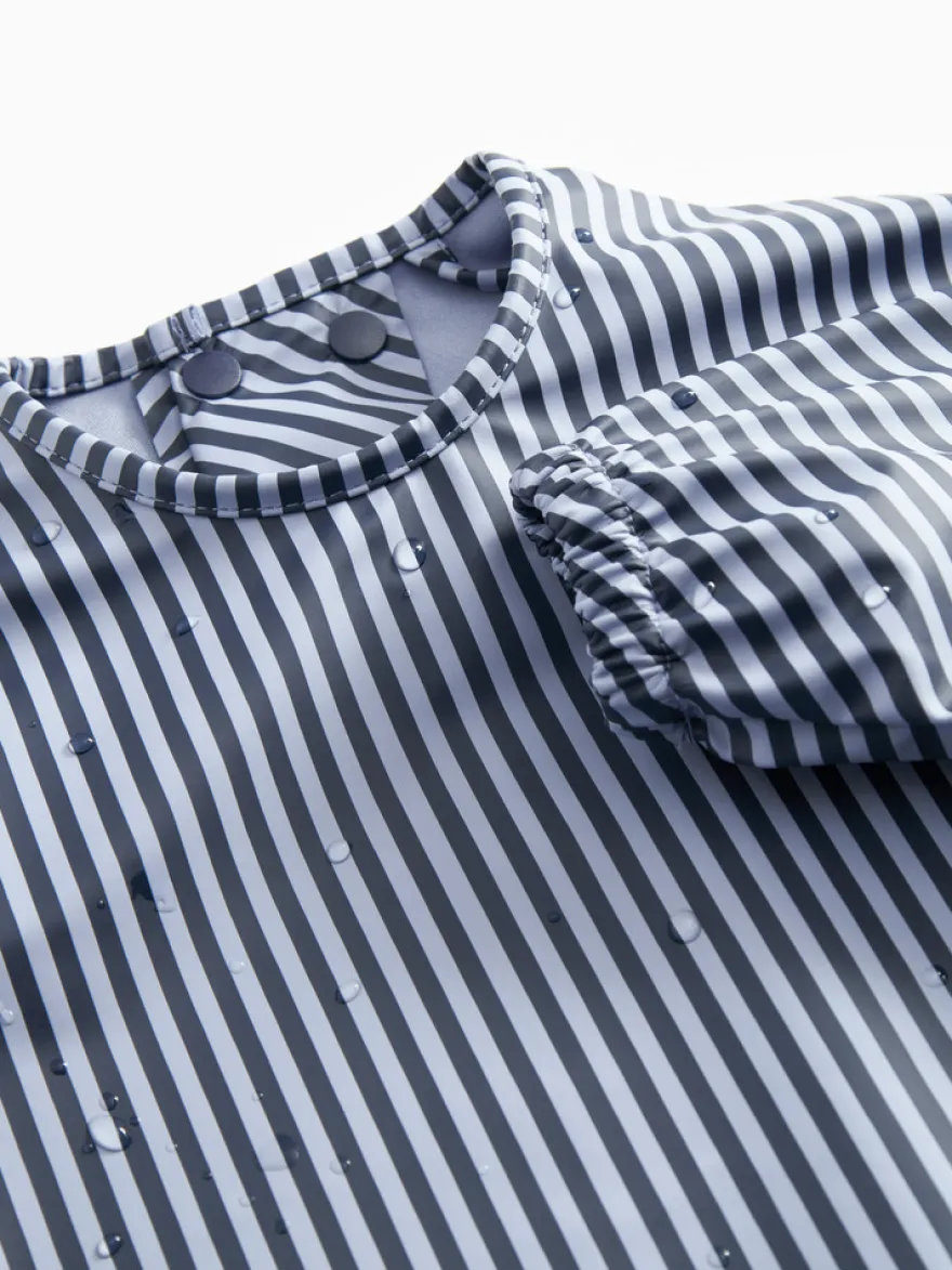 MarMar Copenhagen Apron Långärmad Haklapp - Blue Stripes