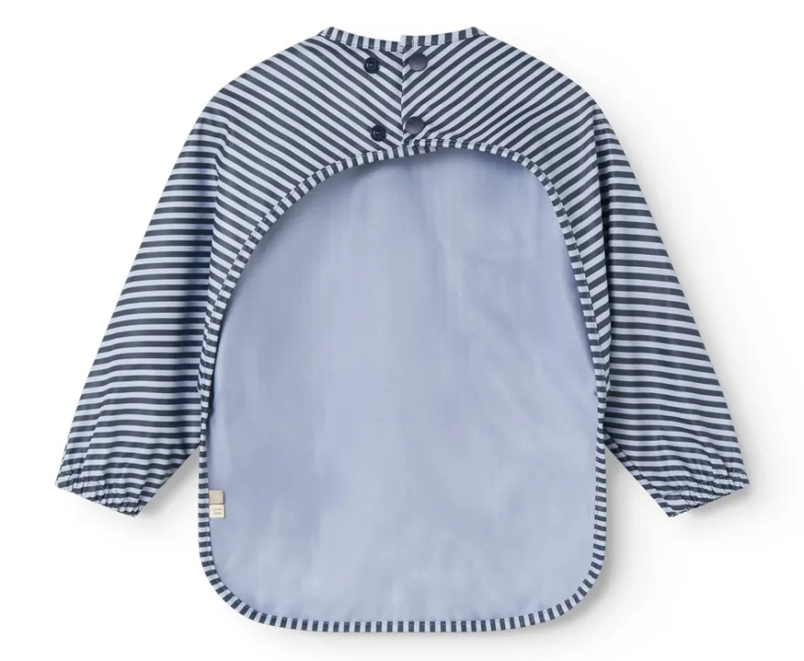 MarMar Copenhagen Apron Långärmad Haklapp - Blue Stripes