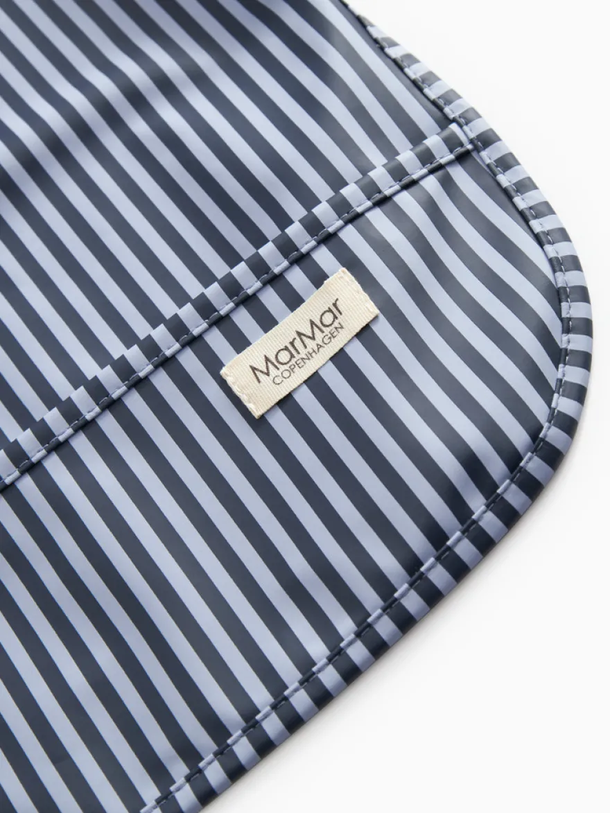 MarMar Copenhagen Apron Långärmad Haklapp - Blue Stripes
