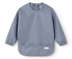 MarMar Copenhagen Apron Långärmad Haklapp - Blue Stripes