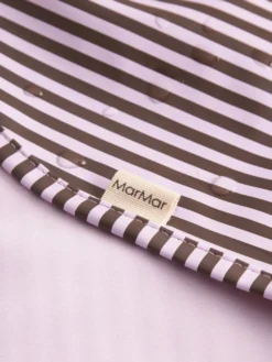 MarMar Copenhagen Bib Haklapp - Pink Brown Stripes