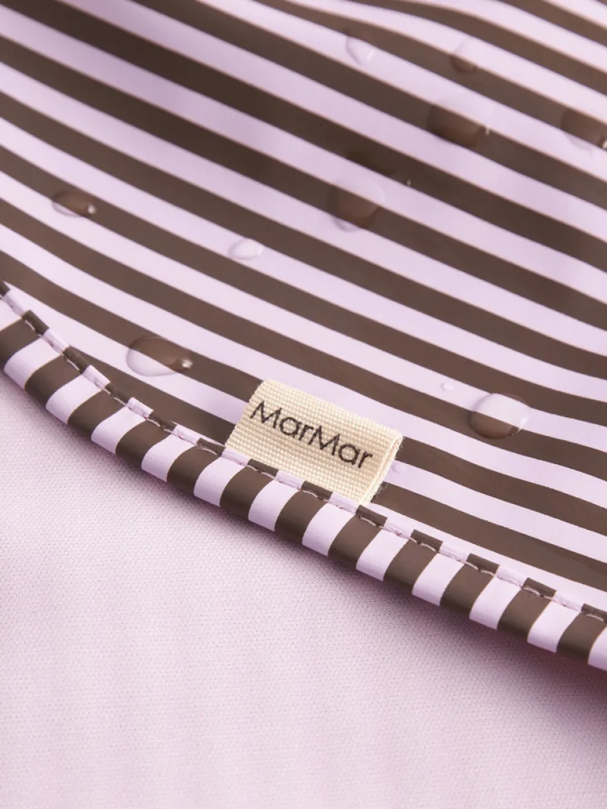 MarMar Copenhagen Bib Haklapp - Pink Brown Stripes