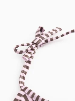 MarMar Copenhagen Bib Haklapp - Pink Brown Stripes