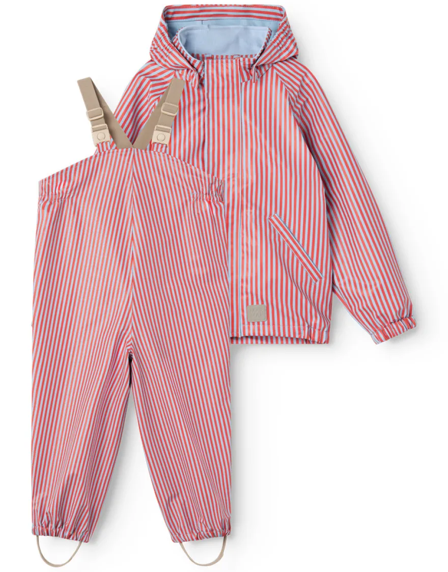 MarMar Copenhagen Oddy Regnset - Blue Red Stripes