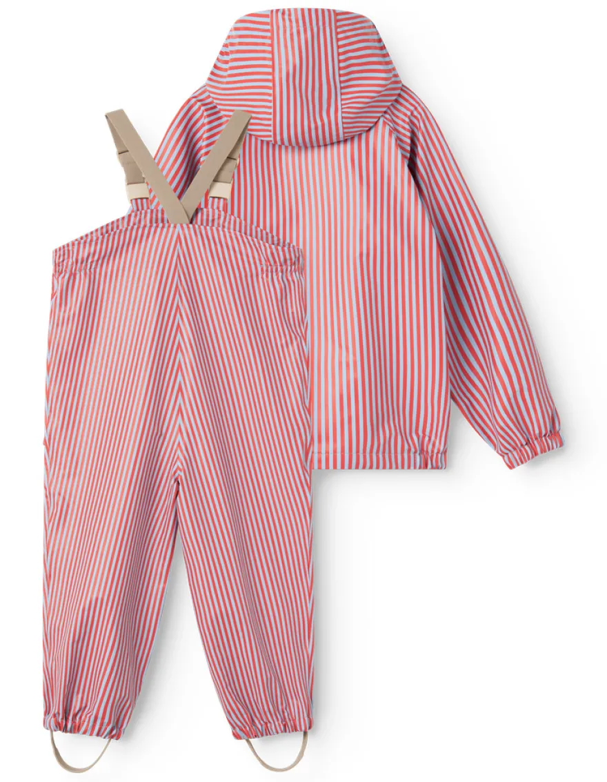 MarMar Copenhagen Oddy Regnset - Blue Red Stripes