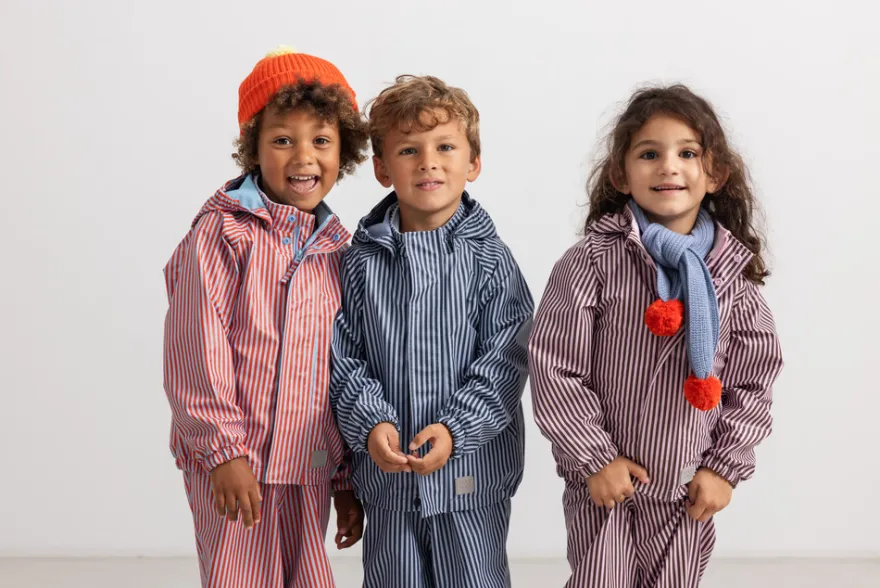 MarMar Copenhagen Oddy Regnset - Pink Brown Stripes