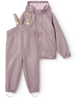MarMar Copenhagen Oddy Regnset - Pink Brown Stripes