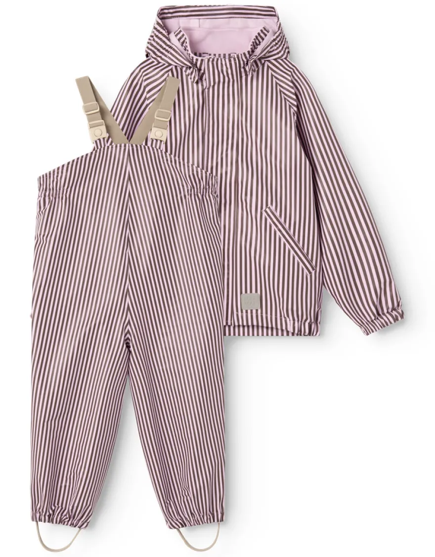 MarMar Copenhagen Oddy Regnset - Pink Brown Stripes