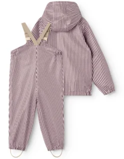 MarMar Copenhagen Oddy Regnset - Pink Brown Stripes