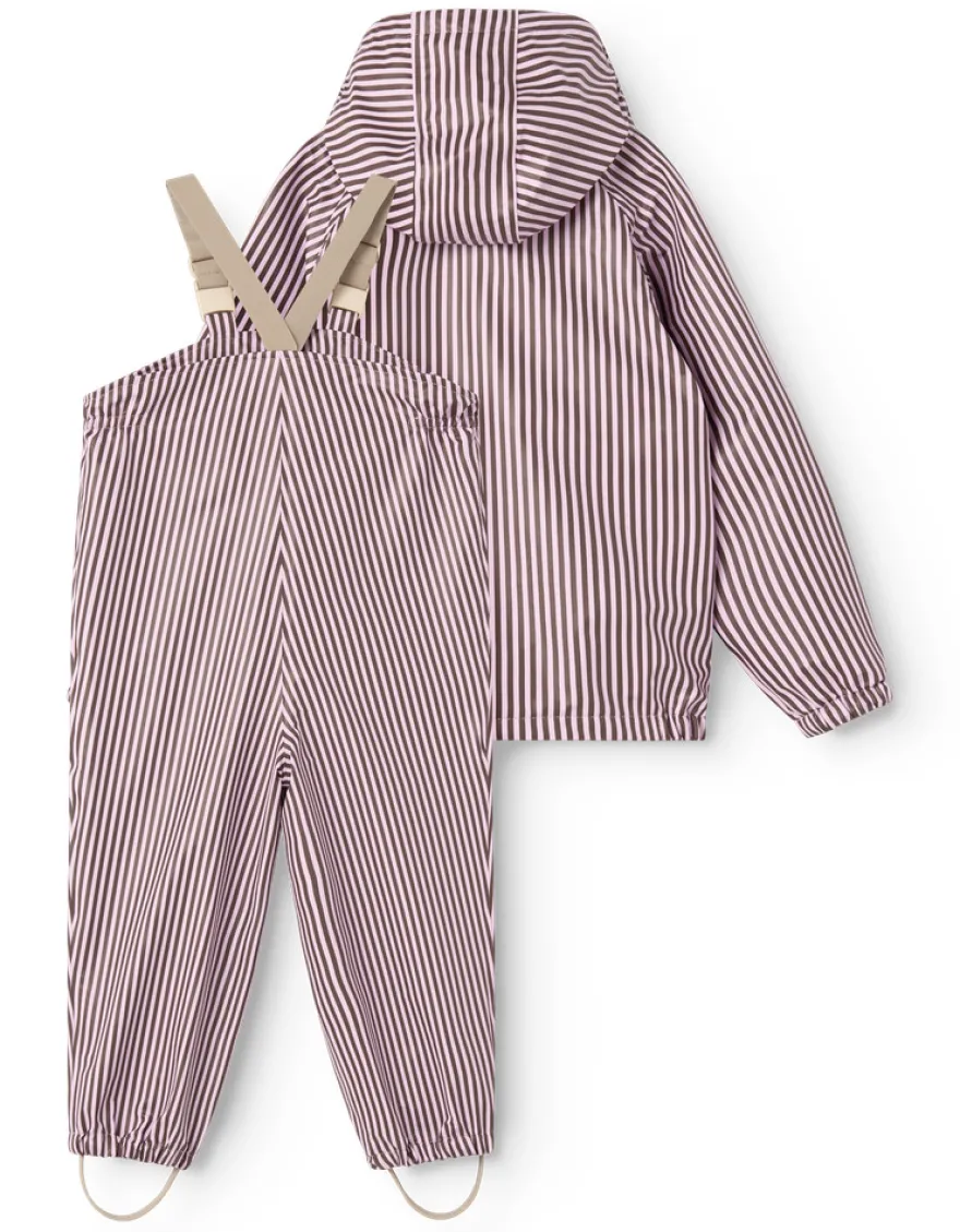 MarMar Copenhagen Oddy Regnset - Pink Brown Stripes