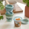 Matlådor 3-pack Croco - Green