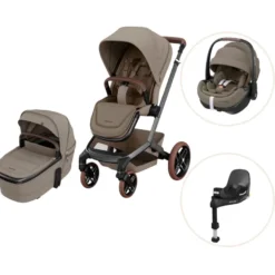 Maxi-Cosi Fame Duovagn inkl. Pebble 360 Pro 2 Babyskydd Med Bas - Twillic Truffle