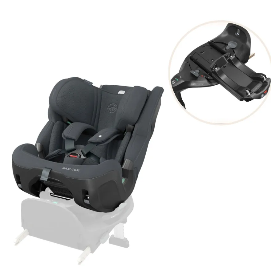 Maxi-Cosi Pearl Xl Slide Pro Bilbarnstol inkl. Familyfix Slide Pro Bas - Authentic Graphite