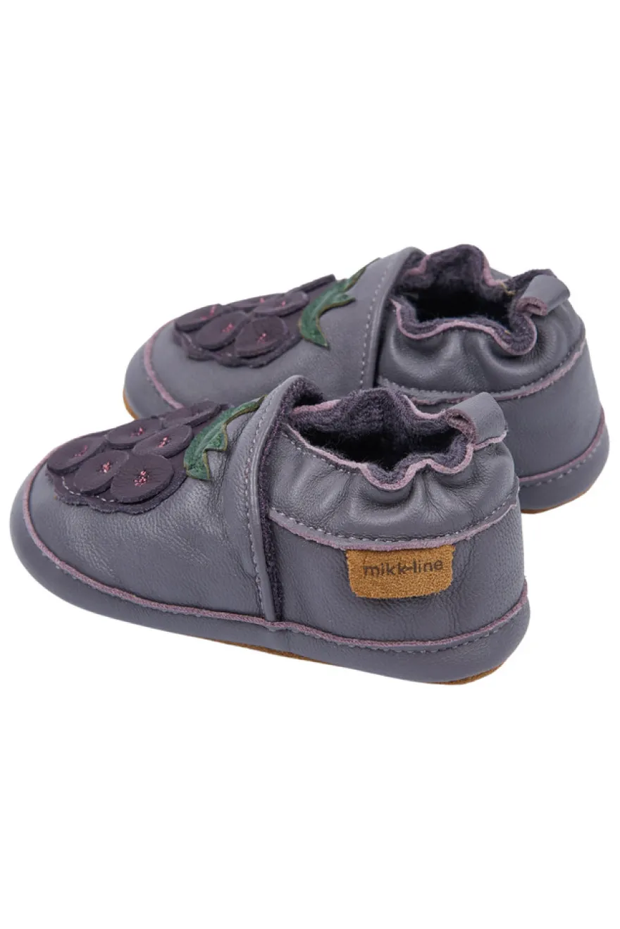 Mikk-Line Läderslippers 3D - Blackberry
