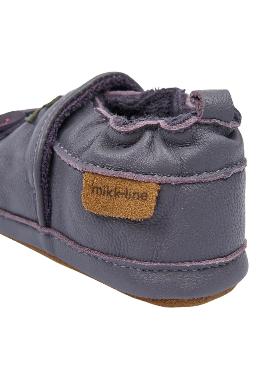 Mikk-Line Läderslippers 3D - Blackberry