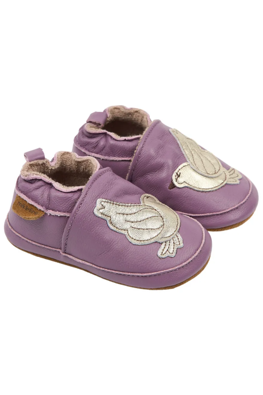 Mikk-Line Läderslippers – 3D - Dove