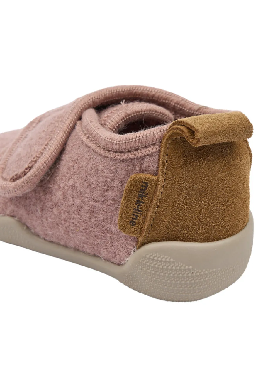 Mikk-Line Lära-gå-skor Ull - Adobe Rose