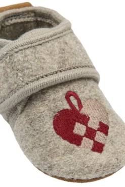 Mikk-Line Lära-gå-skor Ull - Christmas Heart