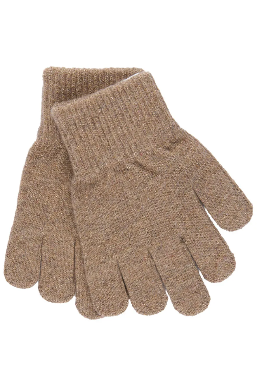 Mikk-Line Magiska Handskar, 3-pack Med Lurex - Rose Melange-Melange Denver-Dark Gray Melange