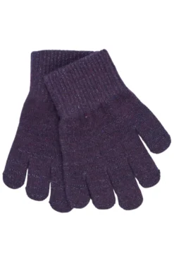 Mikk-Line Magiska Handskar, 3-pack Med Lurex - Plum Perfect-Catawaba Grape-Purple Sage