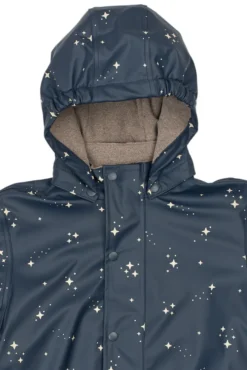 Mikk-Line Regnställ m. Fleece - Star Sky
