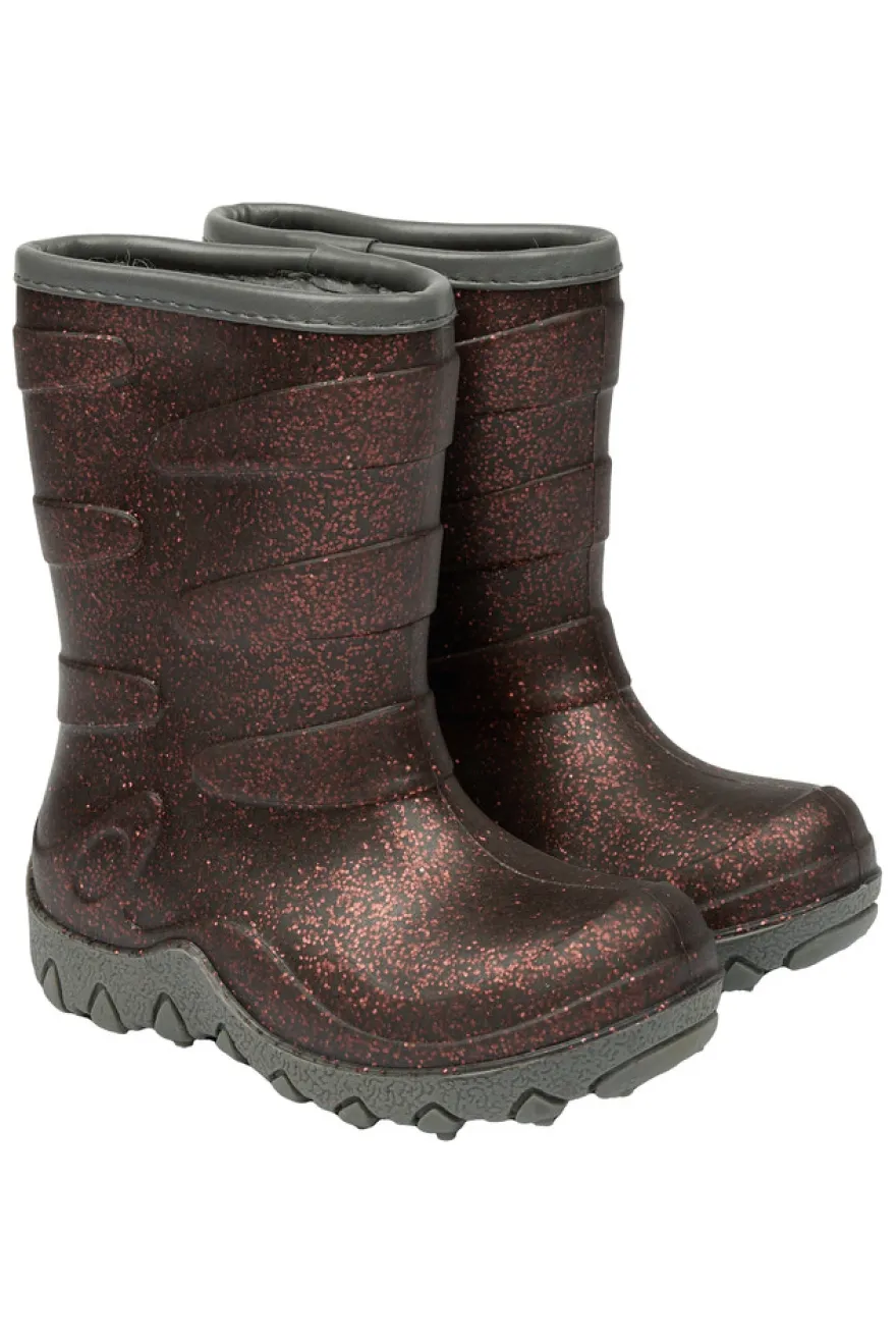 Mikk-Line Termostövlar Glitter - French Roast