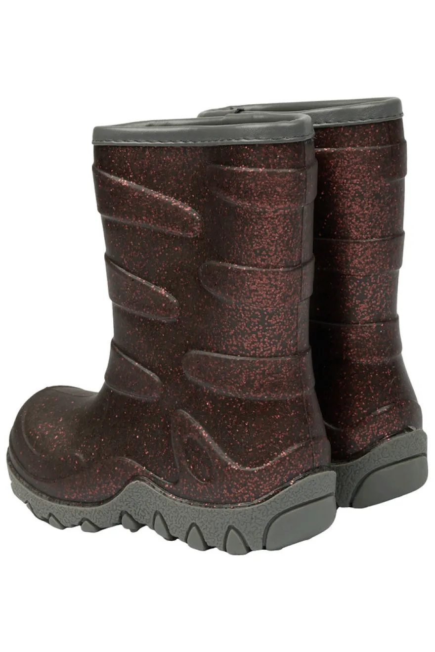 Mikk-Line Termostövlar Glitter - French Roast