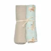 Mini Dreams Muslinfilt Flying Friends 2-pack - Grön