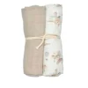 Mini Dreams Muslinfilt Flying Friends 2-pack - Offwhite