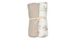Mini Dreams Muslinfilt Flying Friends 2-pack - Offwhite