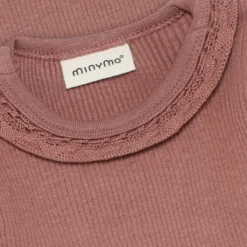Minymo Långärmad Rib Body - Burlwood